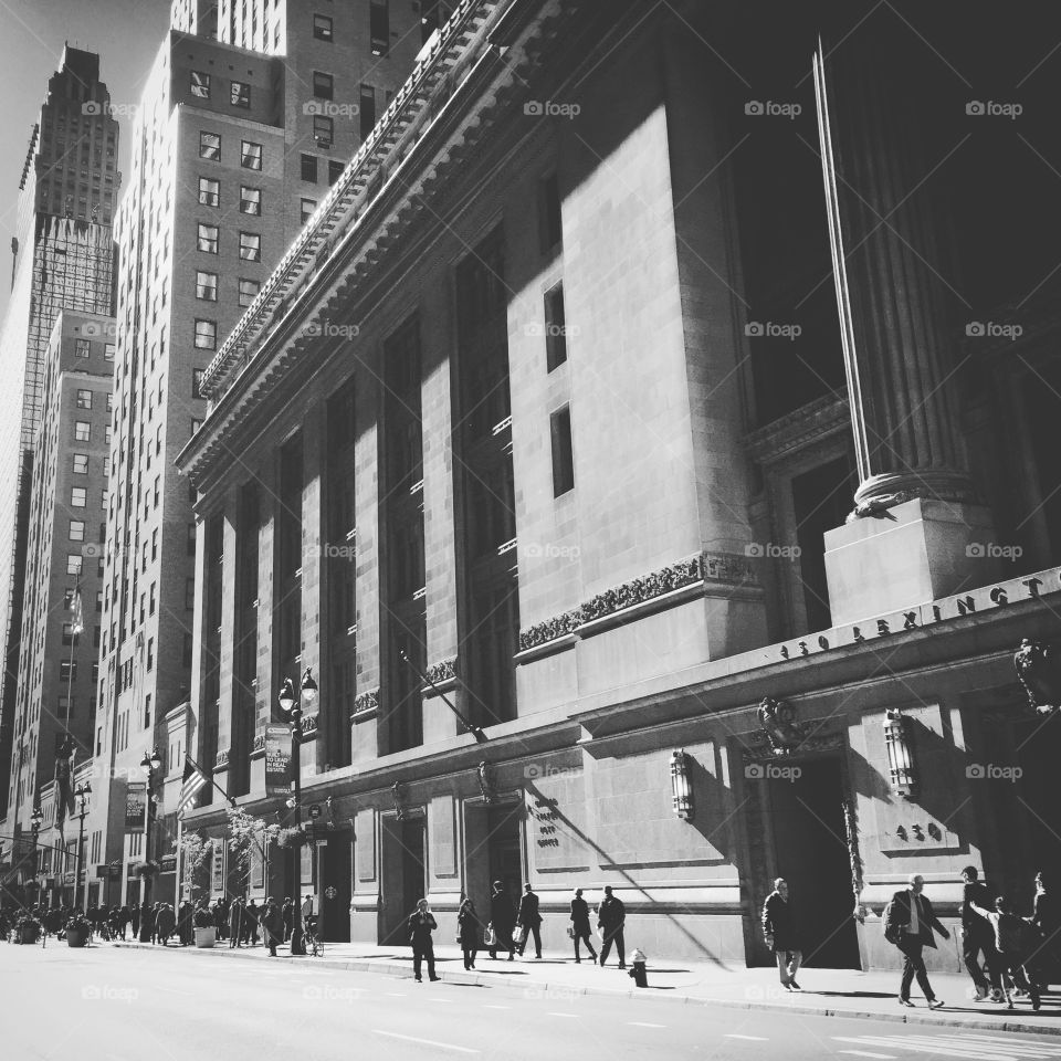 Black and white Manhattan street 