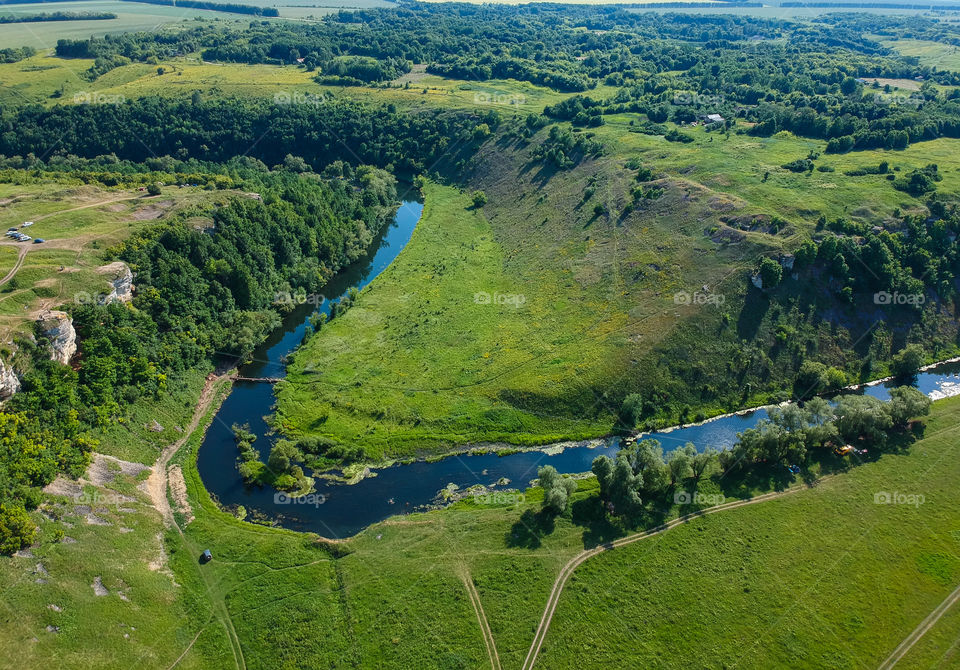 Russian landscape from the drone 