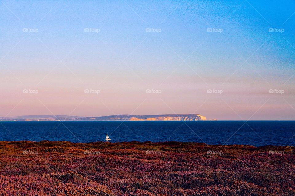 Purple Blue Seaside and Sunset 