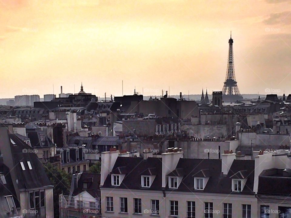 paris at sunset 