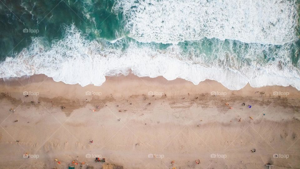 aerial view of beautiful beach