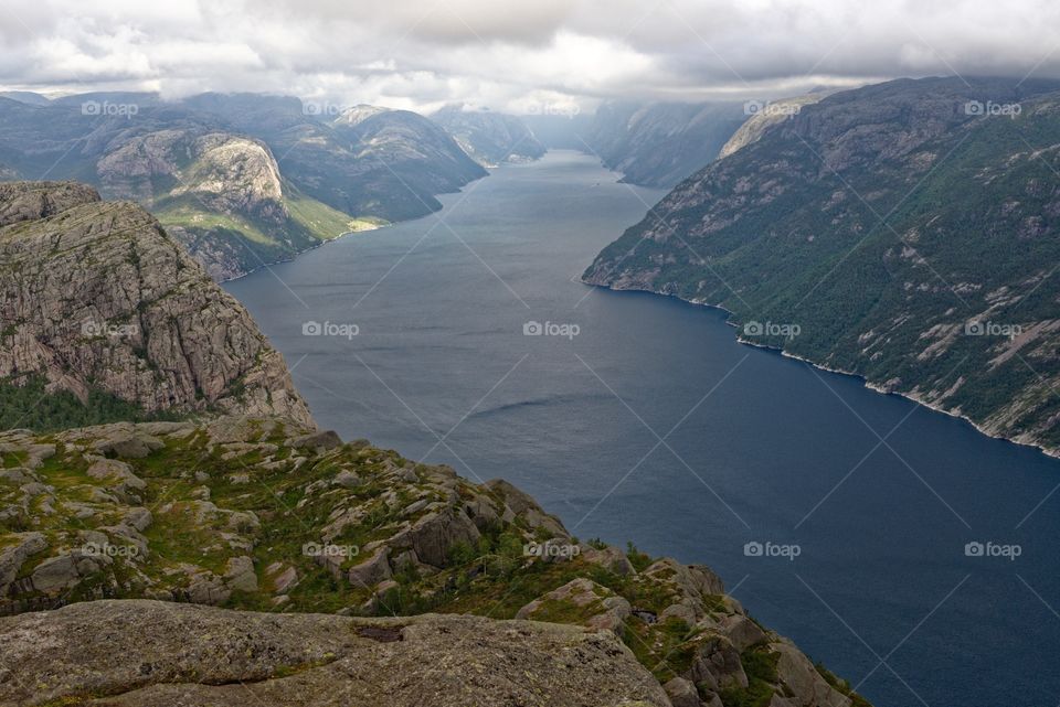 View of Lysefjord from Preikestolen