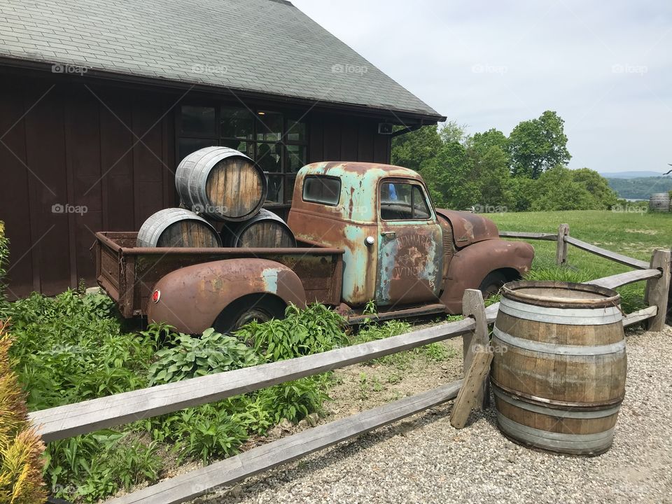Wine on a farm