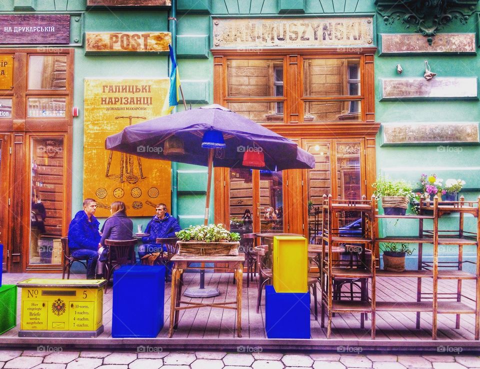 Stop for coffee in Lviv
