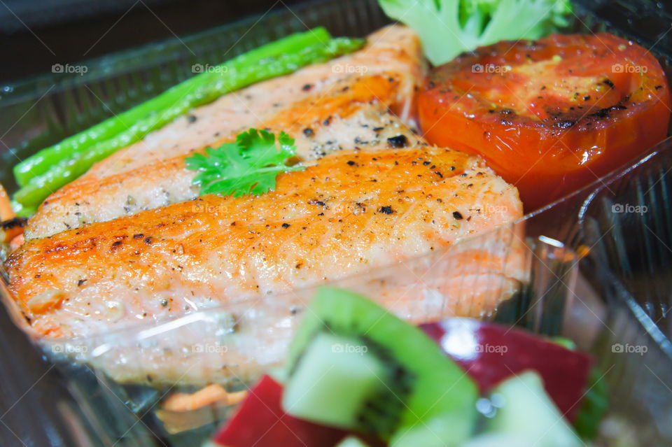 steak salmon, food for healthy