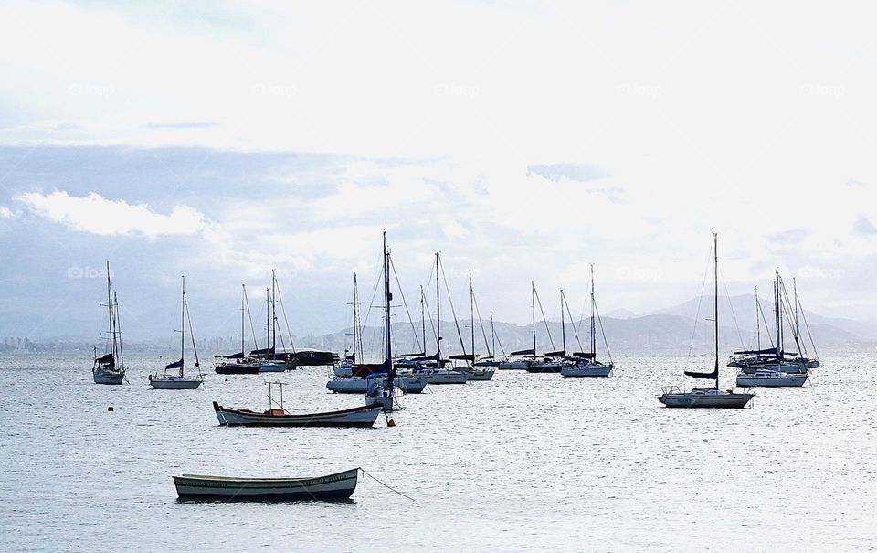 Ships in the sea