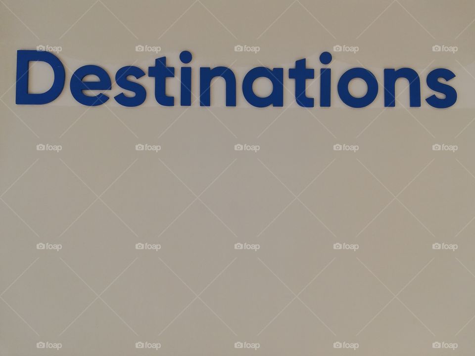 Written :"destinations"