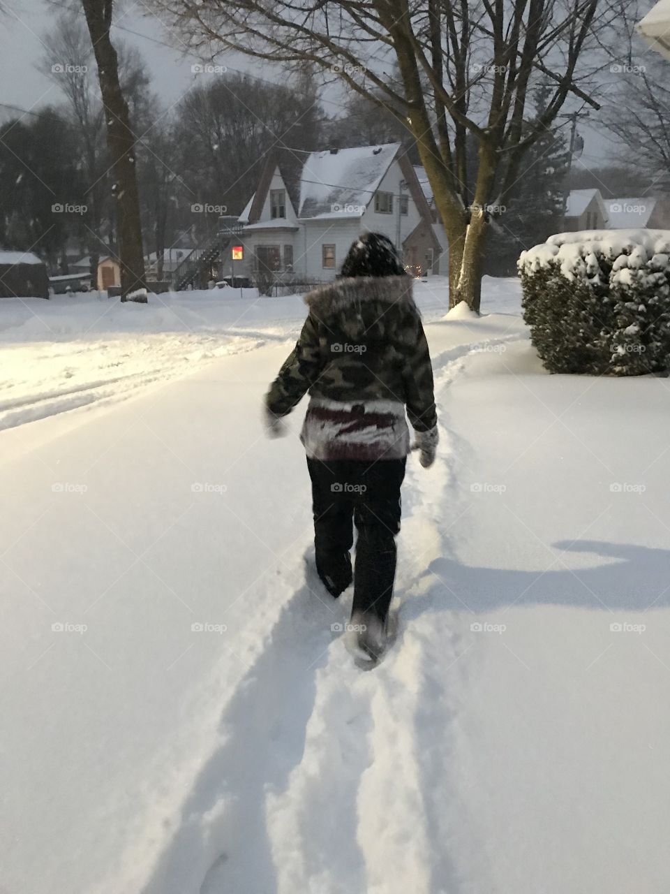 Walking in the snow 