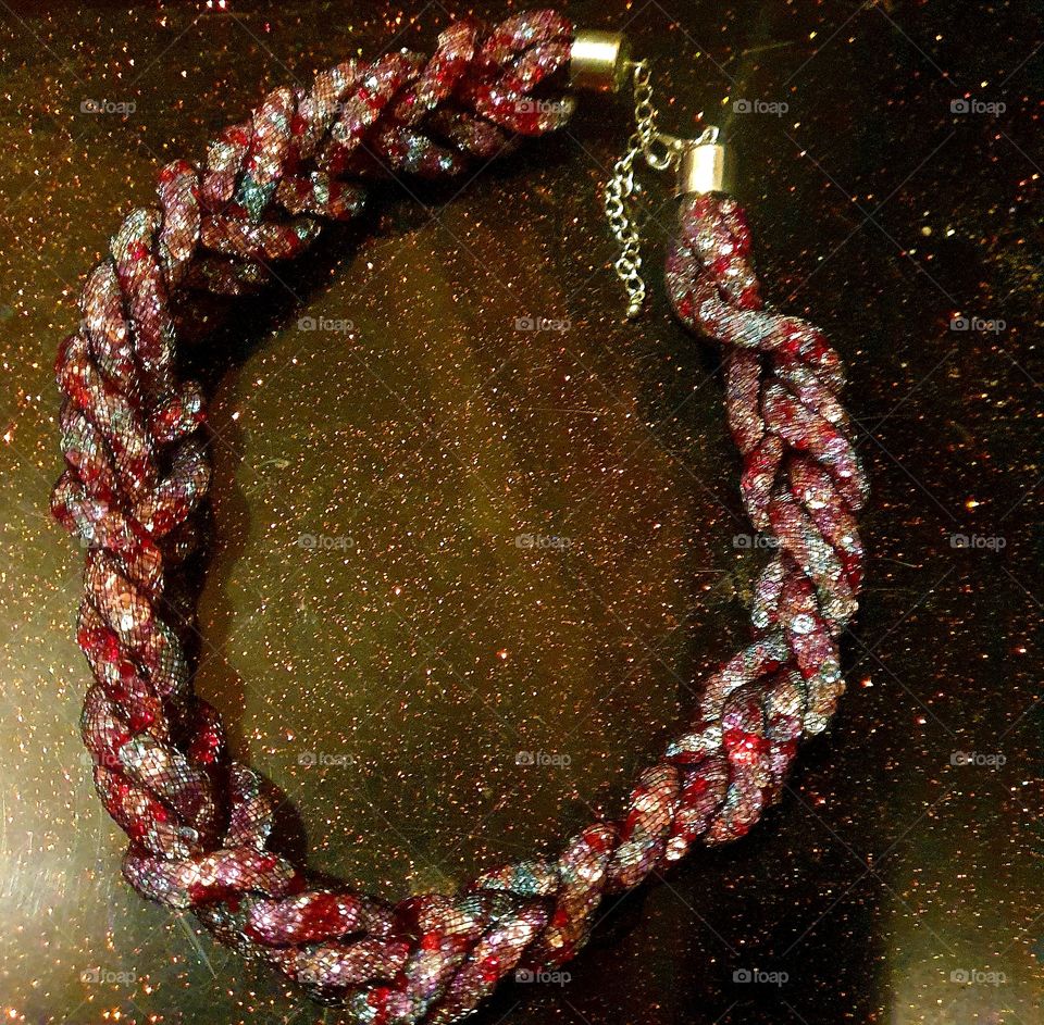 Beautiful glittering necklace.