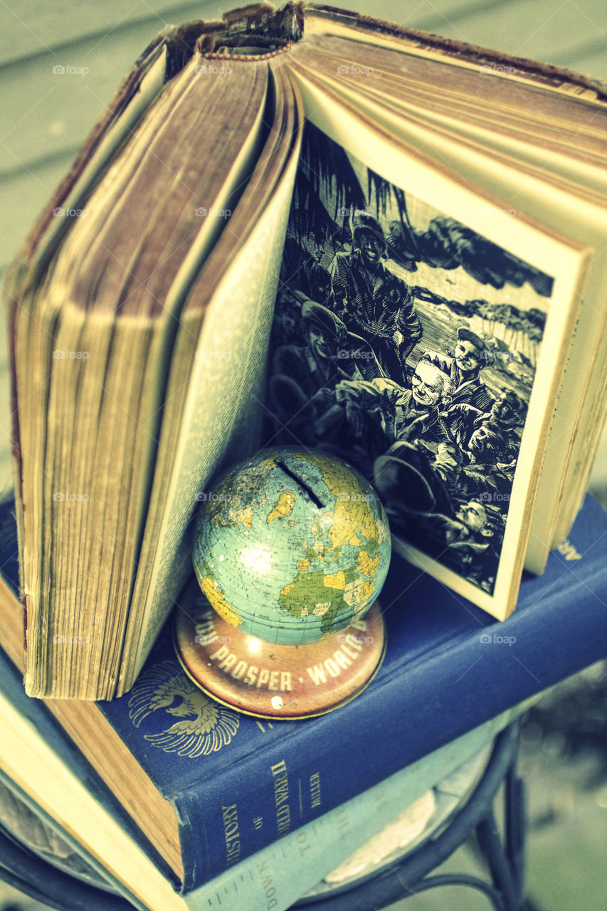 A Book with a Globe