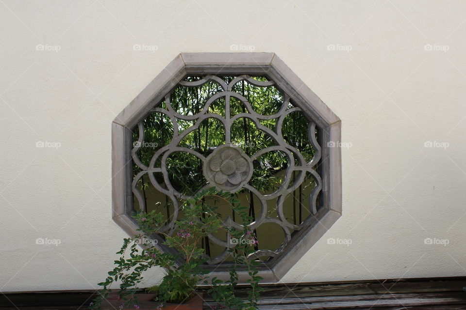 Asian garden window