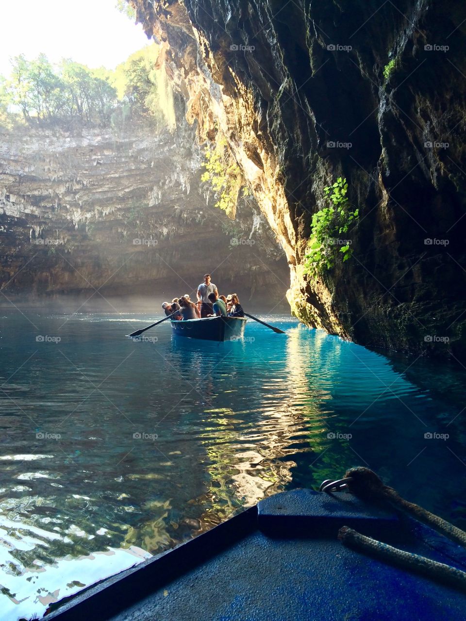 Blue glimpses in Melissani Cave Kefalonia 