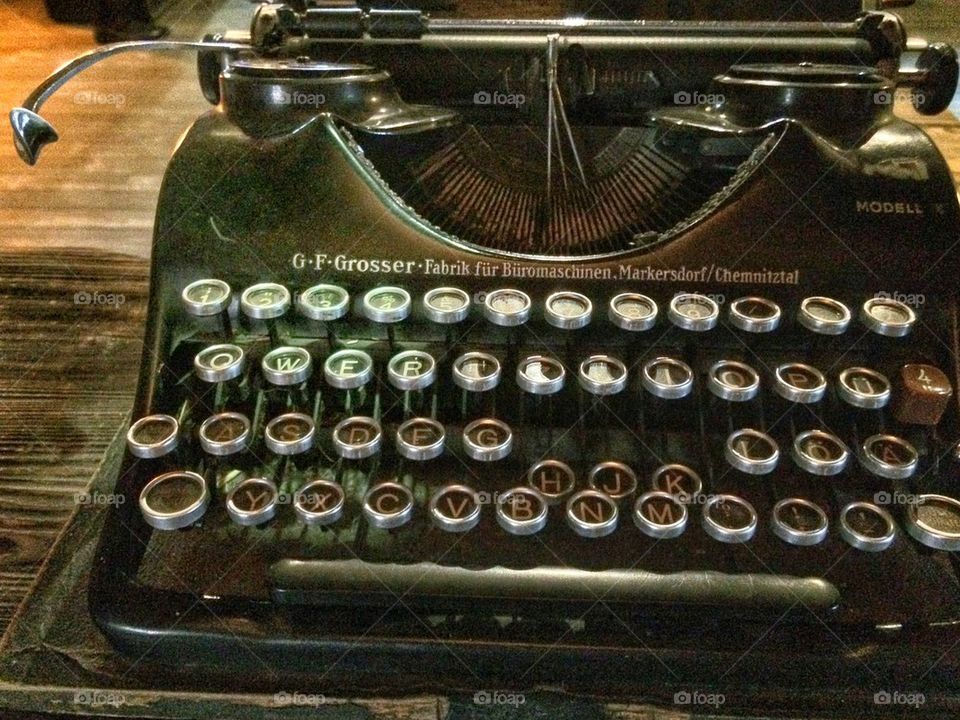 Old typewriter. 