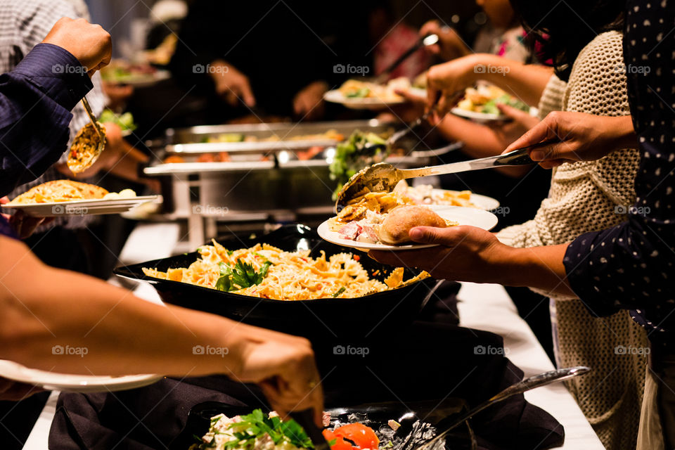 Feast. Buffet line