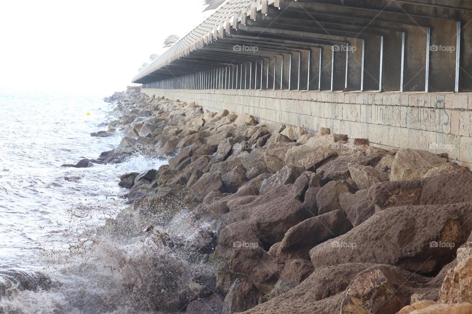 Rocks and waves