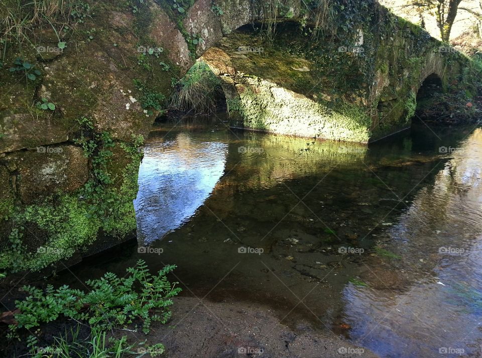 Old Stone Bridge. Old stone bridge, Santiago de Compostela