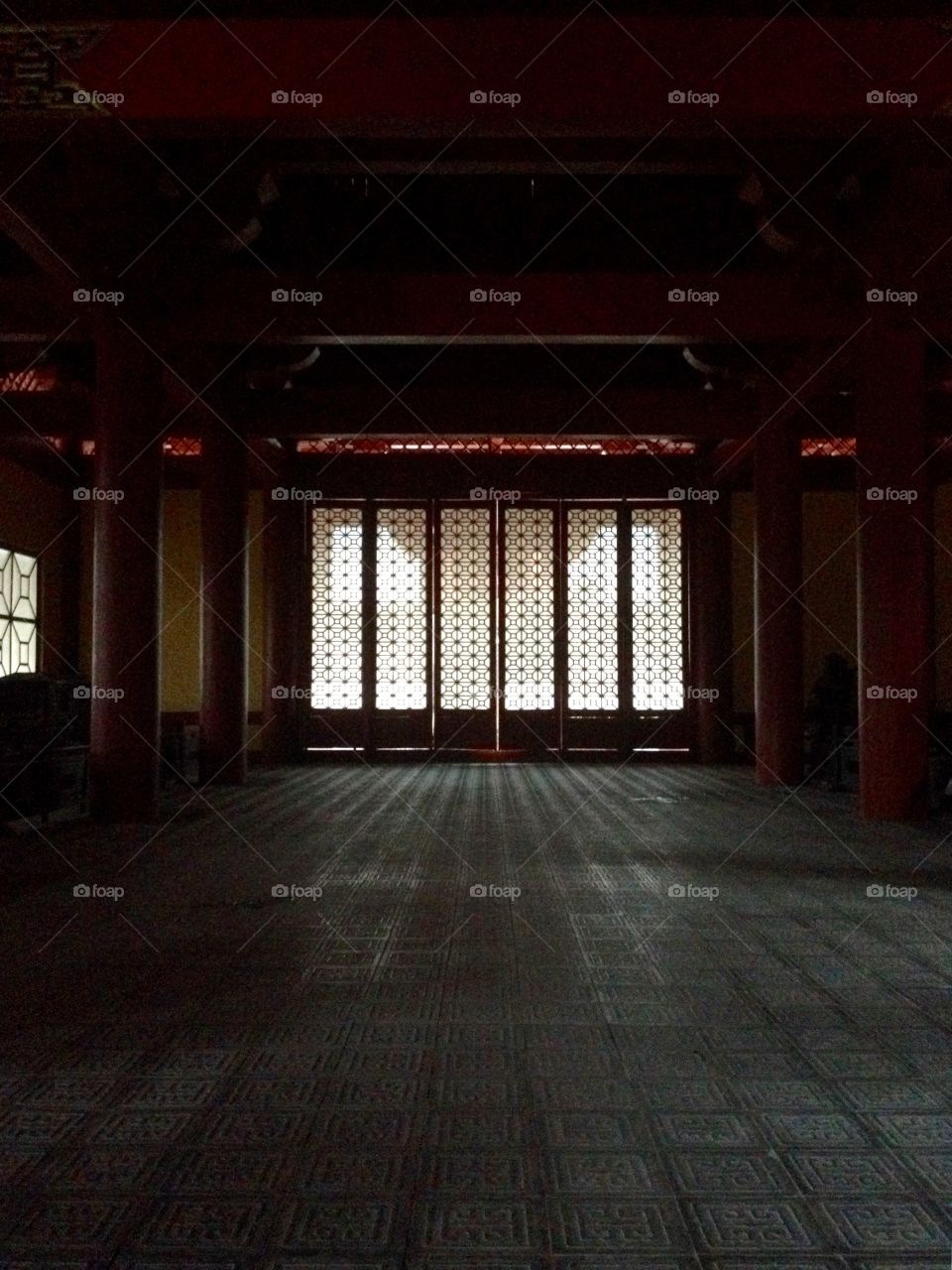 Closed door in the traditional Chinese Palace