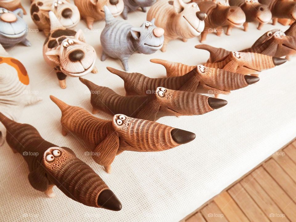 ceramic dogs souvenir