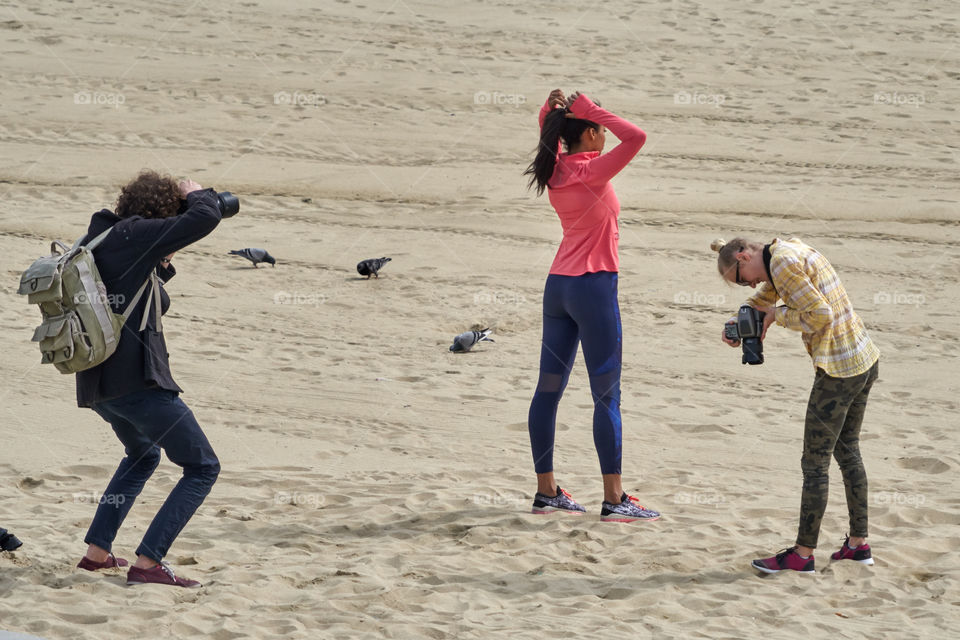 Fotografiando a una deportista 