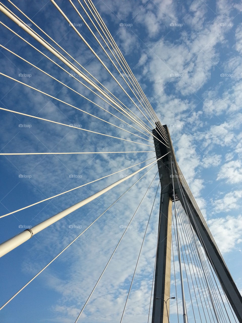 Sky through bridge