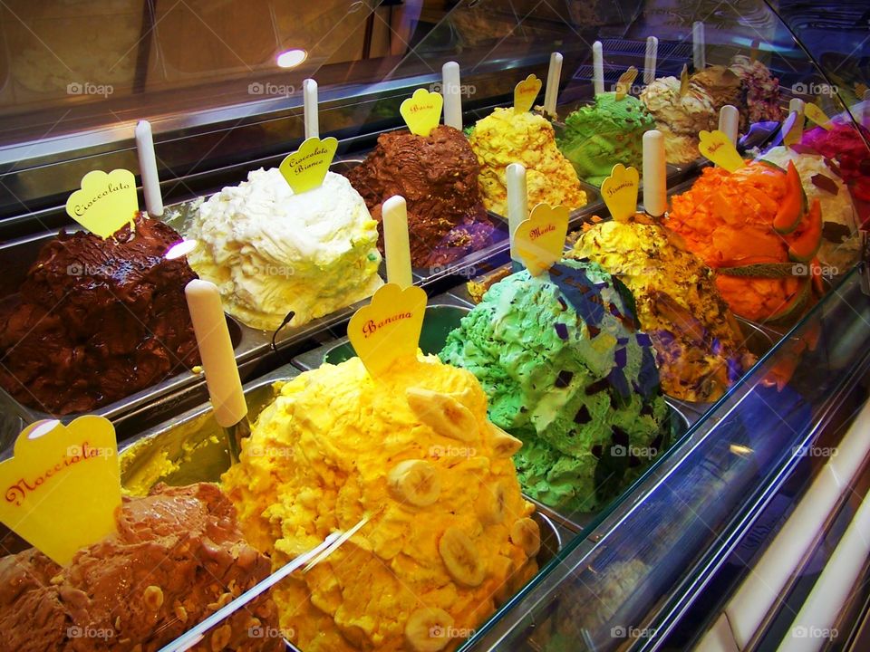 Gelato shop in Italy 