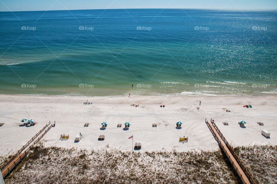 Sunbathers on the beach