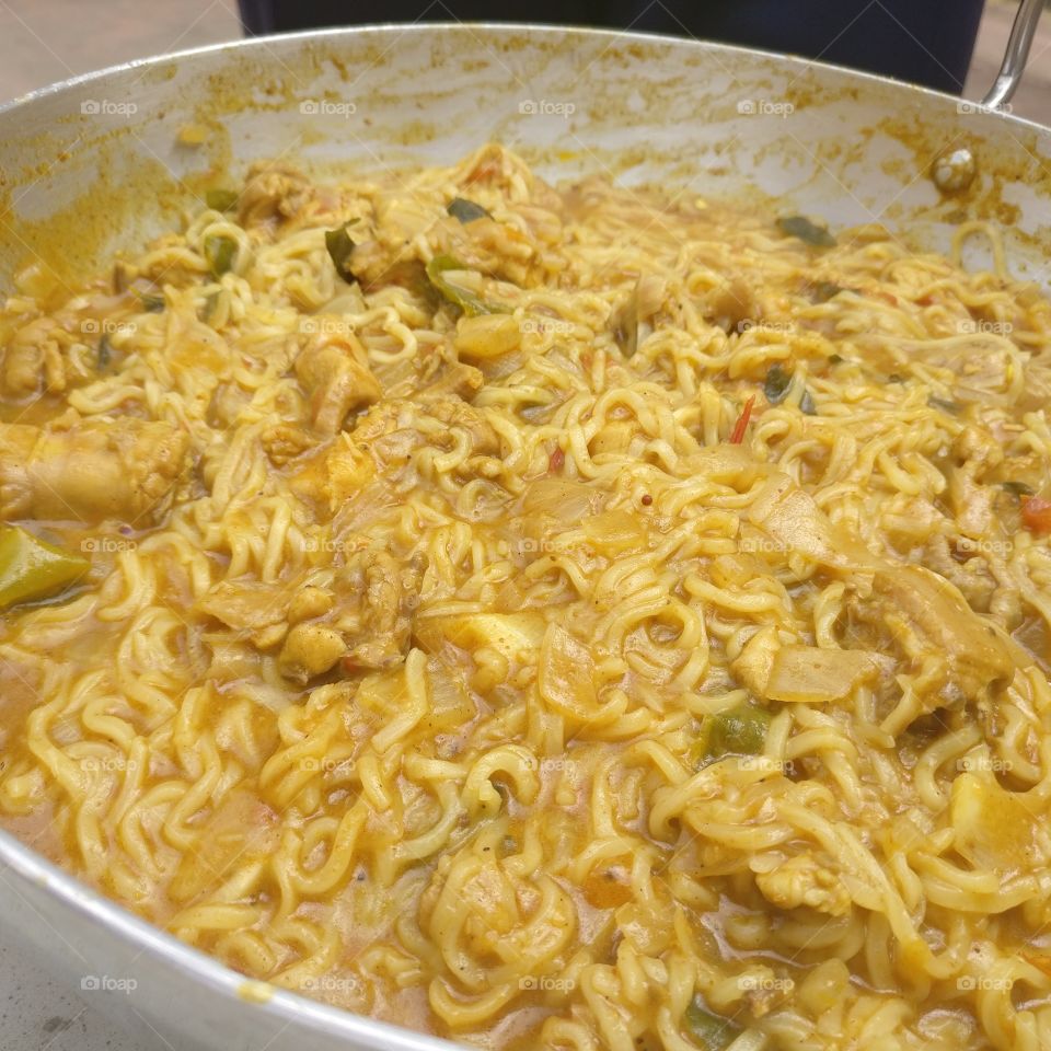 Colorful Chicken noodles