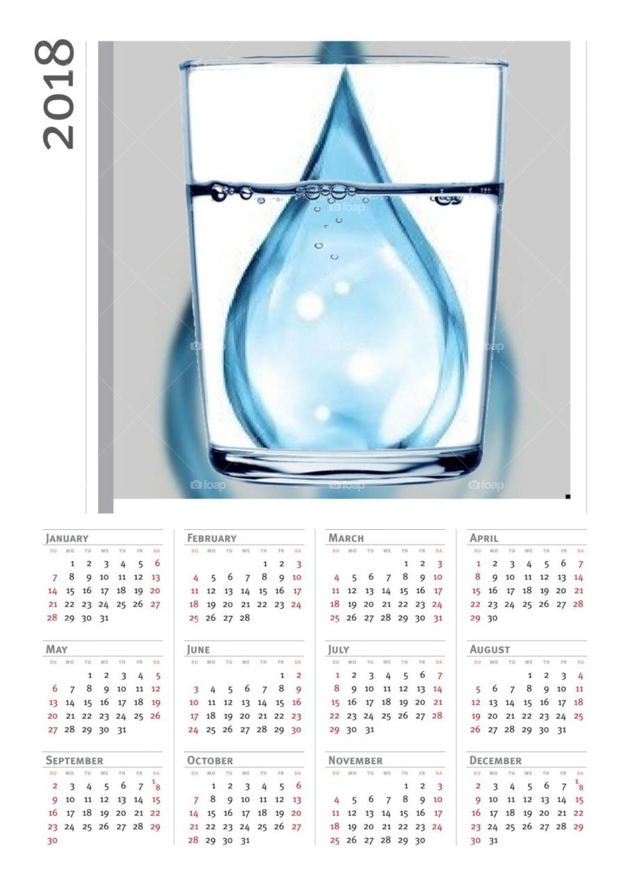 Wasser Kalender 2018