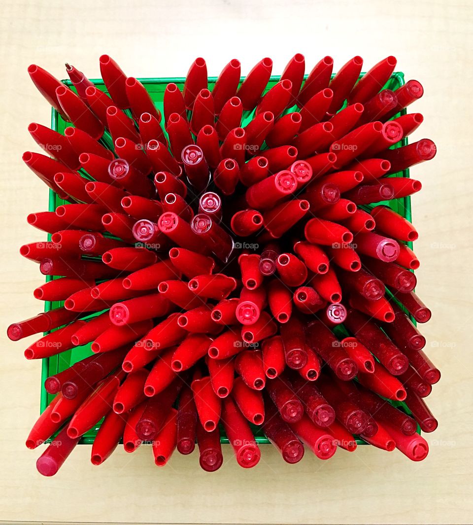 Red Pen Abstract