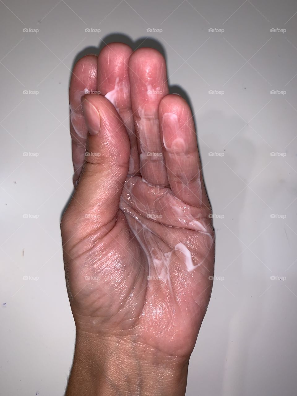 Moisturizing cream and lotion on my skin 