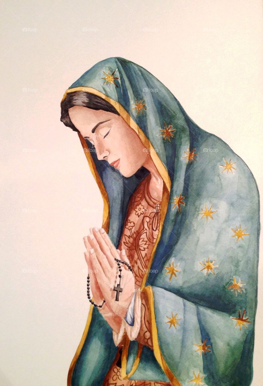 Virgen de Guadalupe watercolor by me