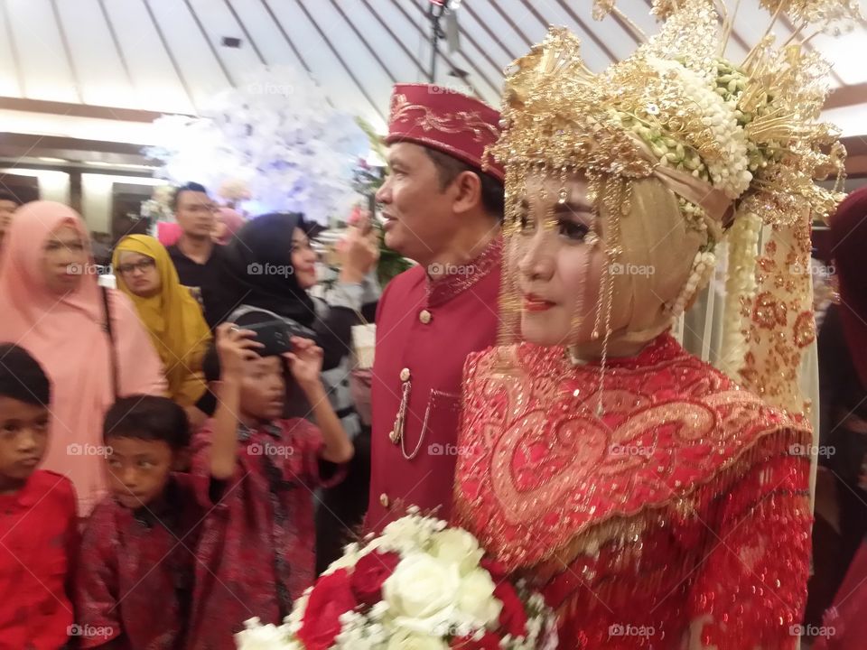 Marriage tradition west java Indonesia.