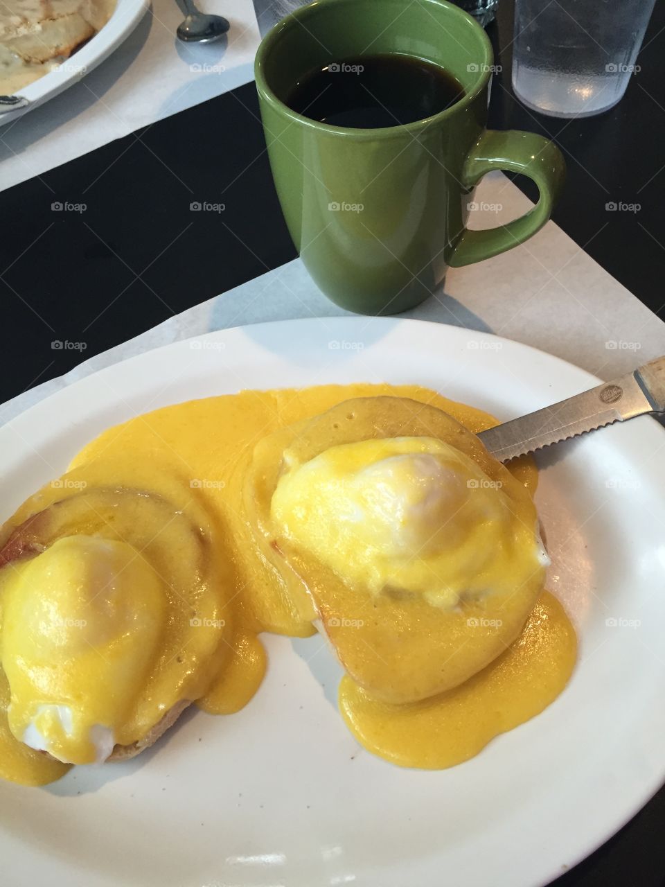 Home cooked eggs Benedict.