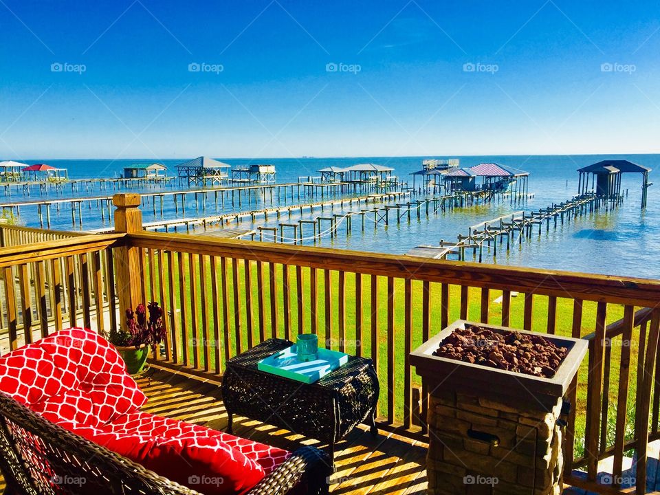 Patio view of the bay