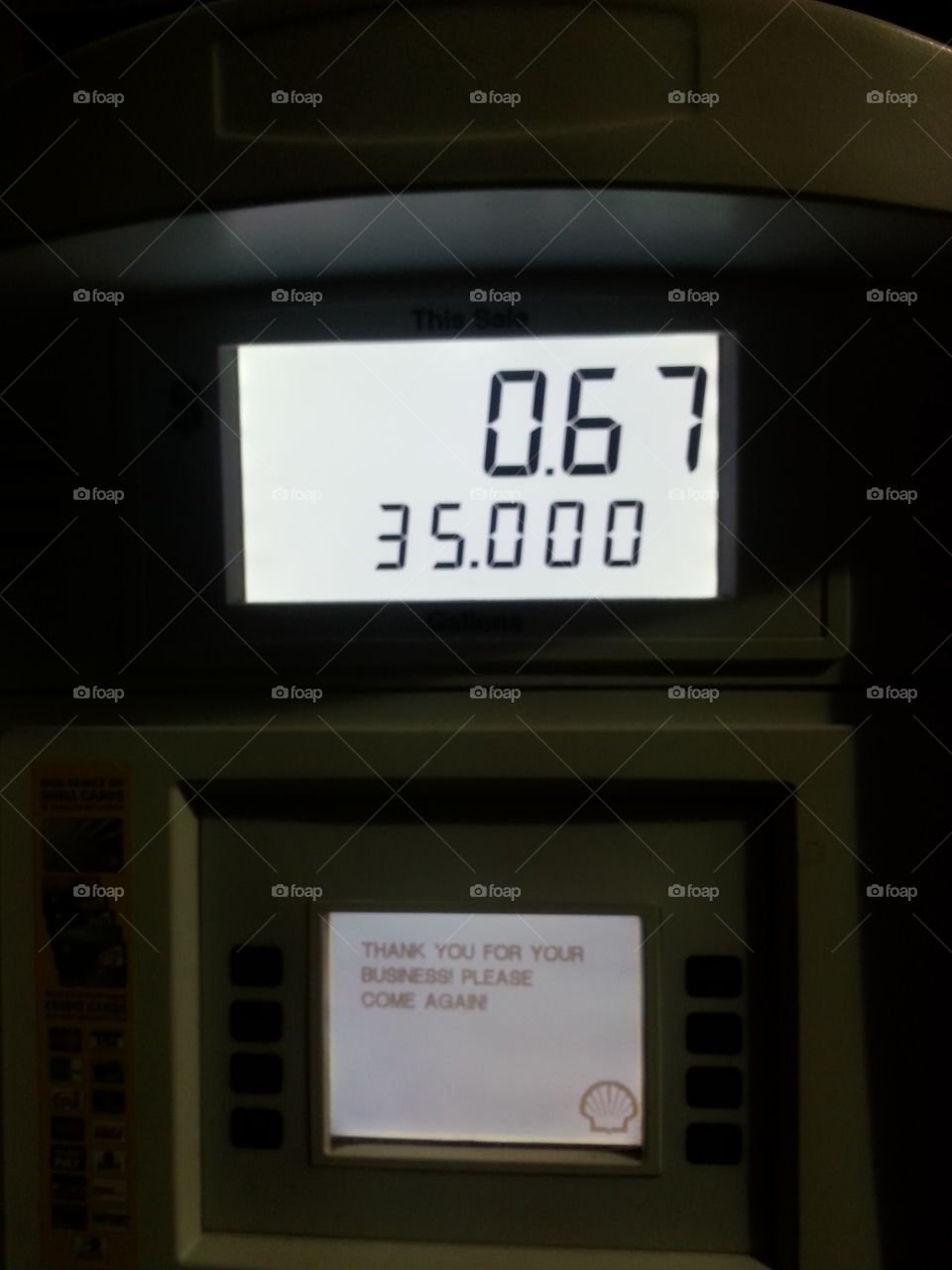 savvy shopping. This is how you save money..35 gallons 67 cents