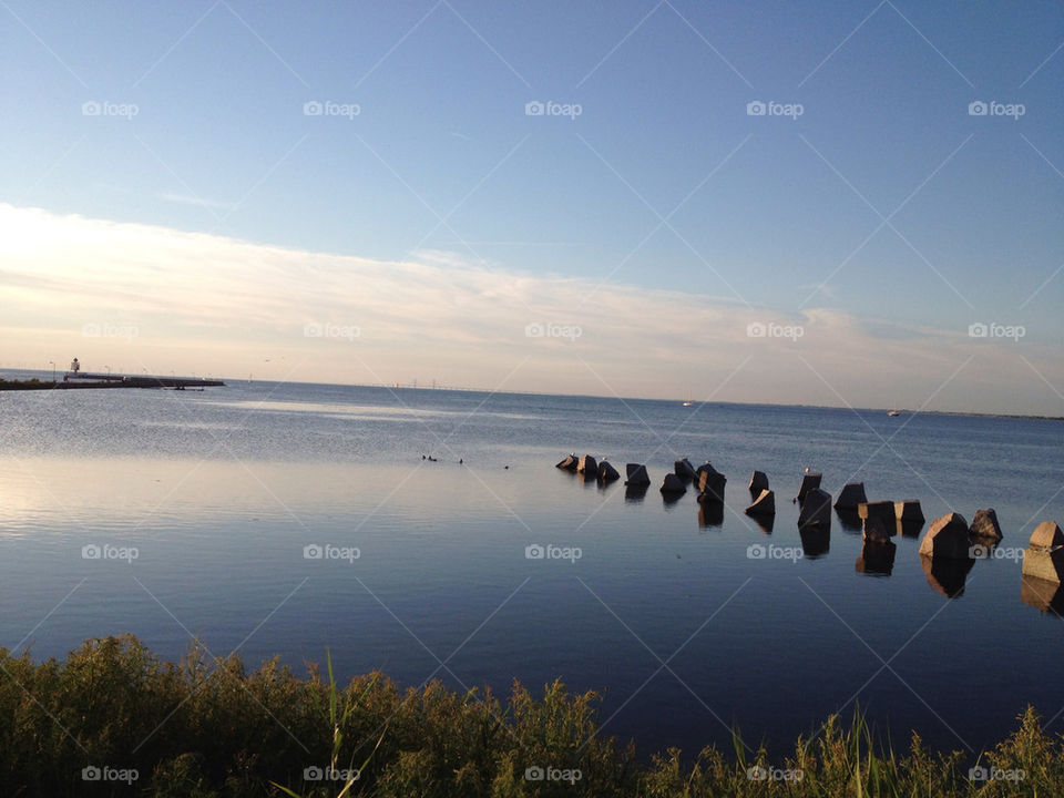 sweden blue sea calm by shec