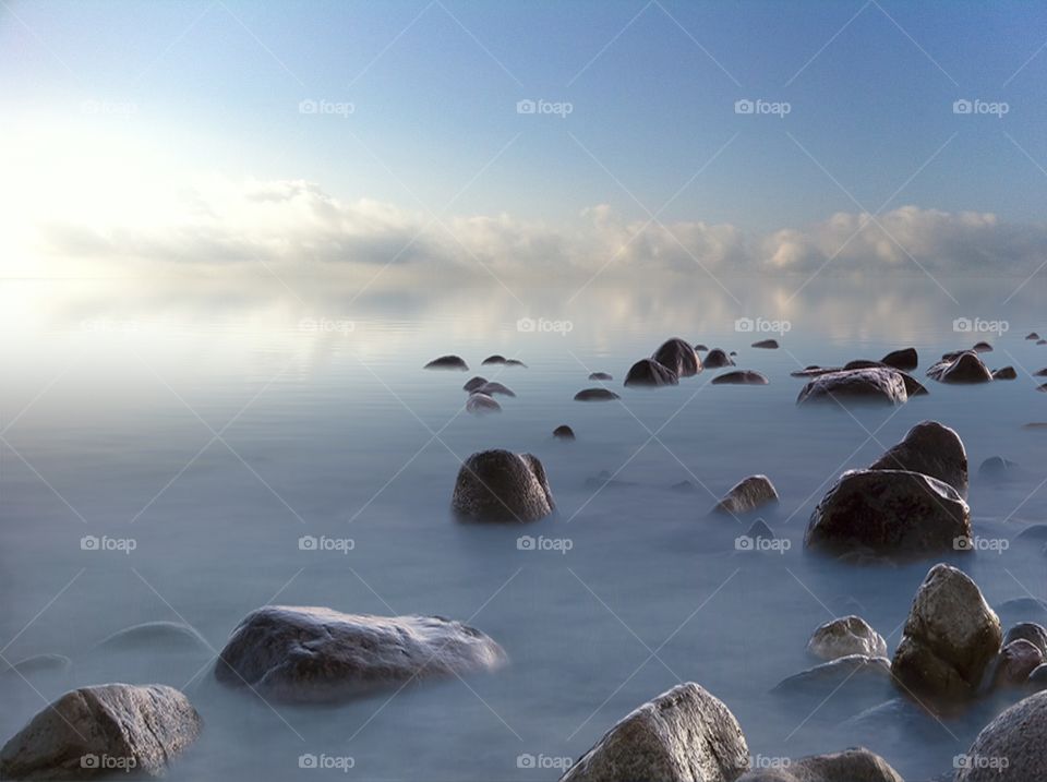 Abstract Rocky seashore