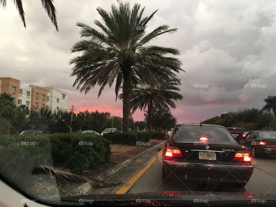 Sunset after a thunderstorm 