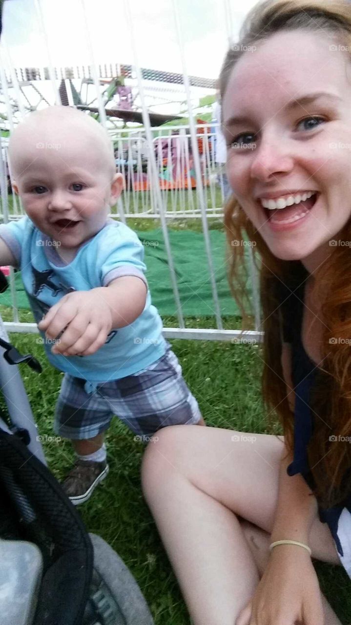 happy baby at the fair!