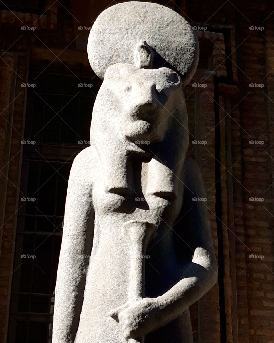 in front of the egyptian museum of Turin