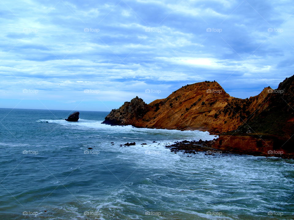 clouds over a windy bay in new Zealand