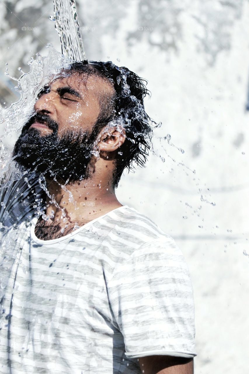 waterfall on the face