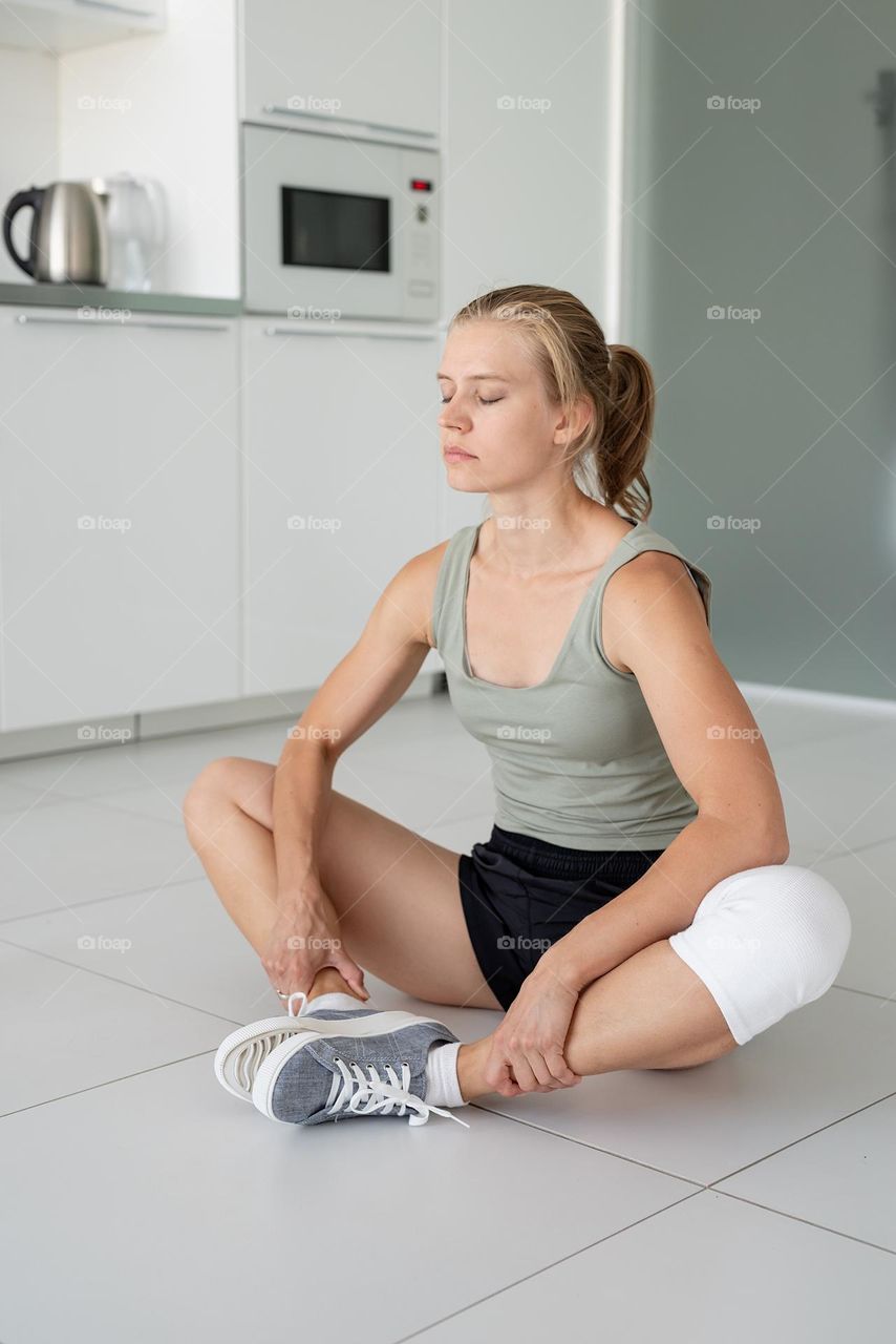 woman working out