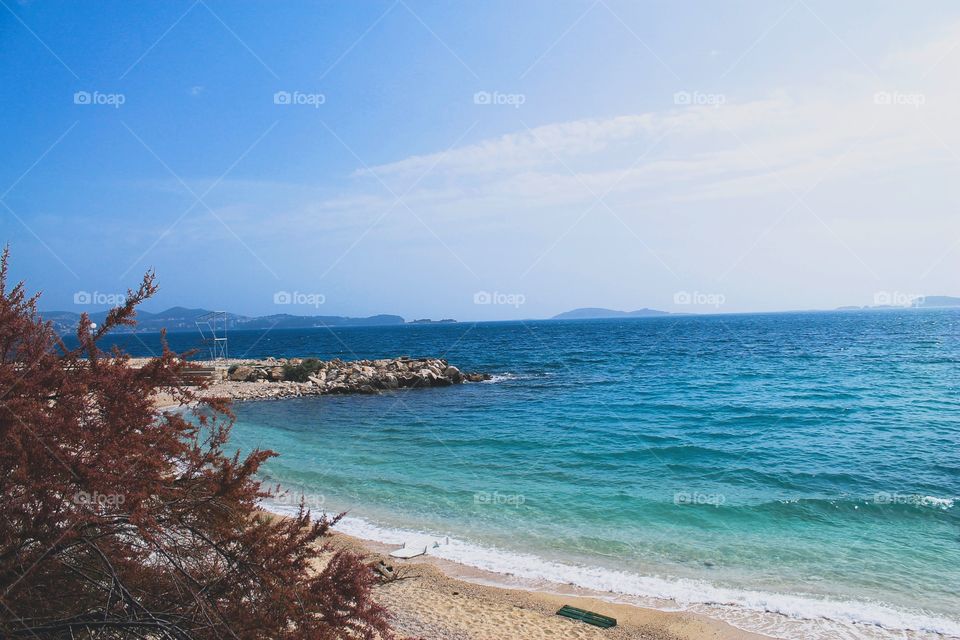 Scenic view of beach in Croatia