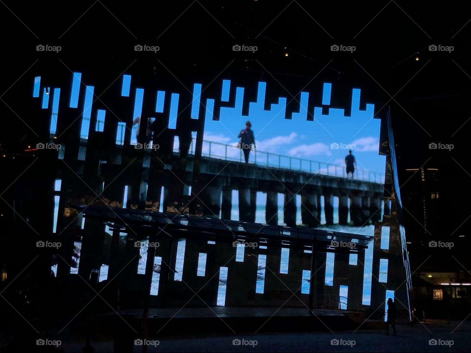 Abstract image of pier