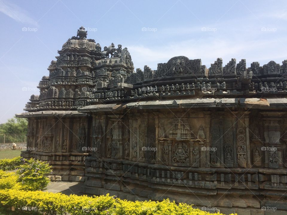Beautiful old temple in India Karnataka. Constructed before 850 years back.