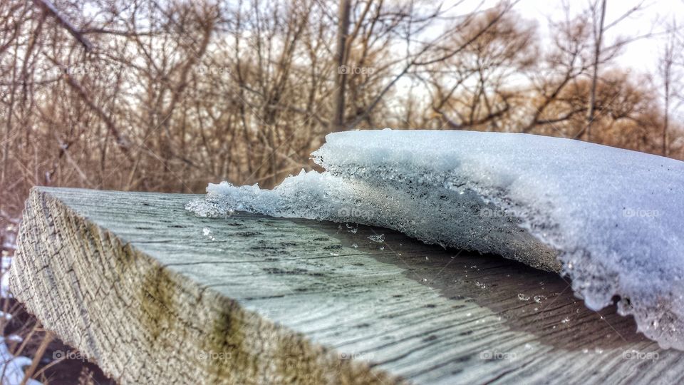 Snow on Wood