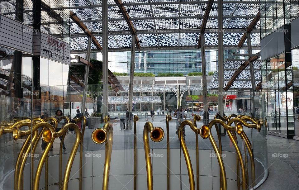 This shot was taken during a common working day in one of the business places of financial disrict of Milan