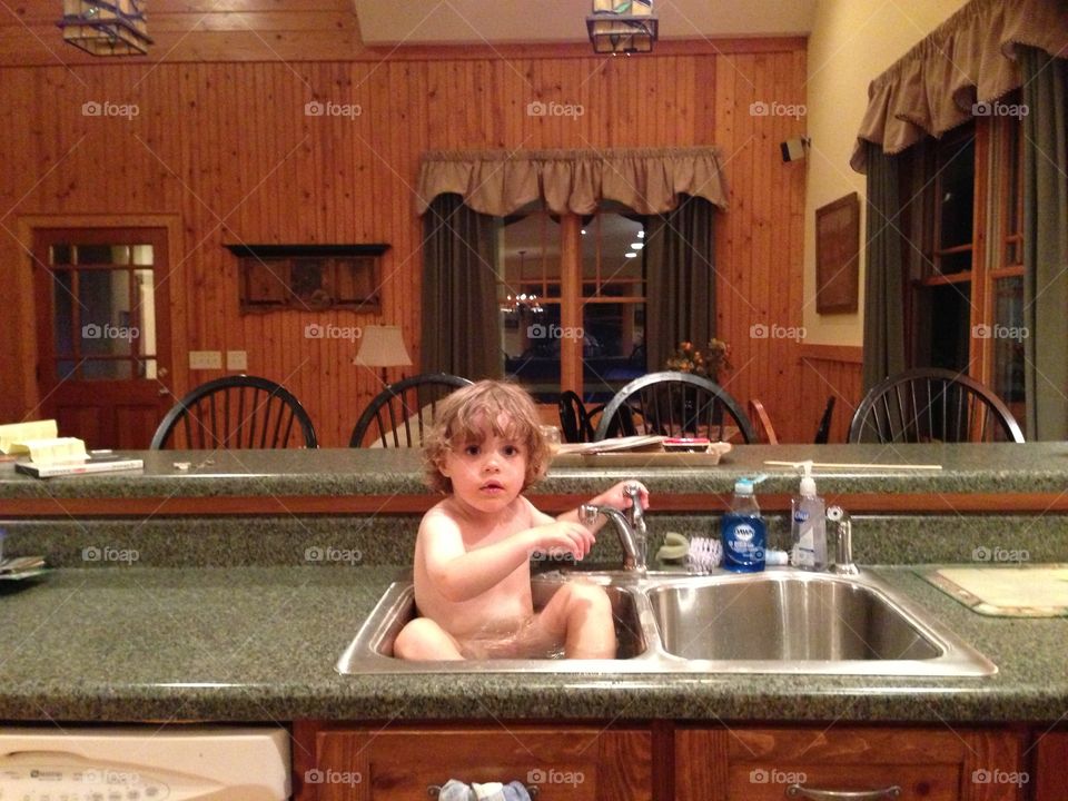 What? Just doin the dishes! 