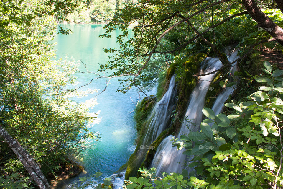 Waterfall at plitvice national park